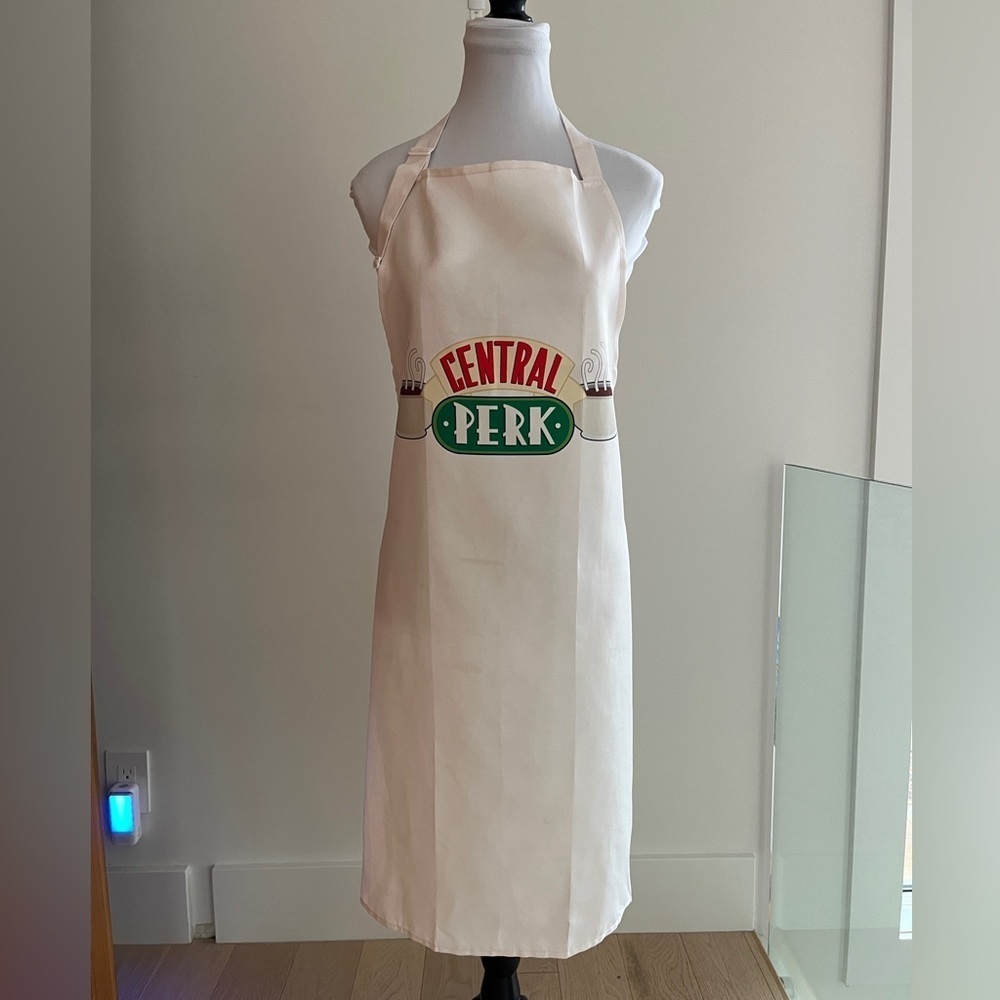 CENTRAL PERK Friends Adjustable Bib Apron Kitchen Cooking Novelty Coffee Retro